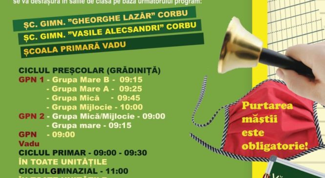 Afis prima zi de școală